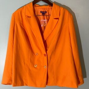 Orange Double-Breasted Women's Blazer by Jessica London
